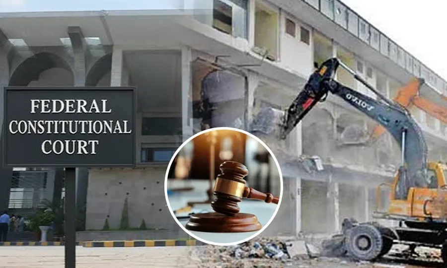 وفاقی آئینی عدالت نے نسلہ ٹاور مسماری سے متعلق سپریم کورٹ کے تمام احکامات واپس لے لیے