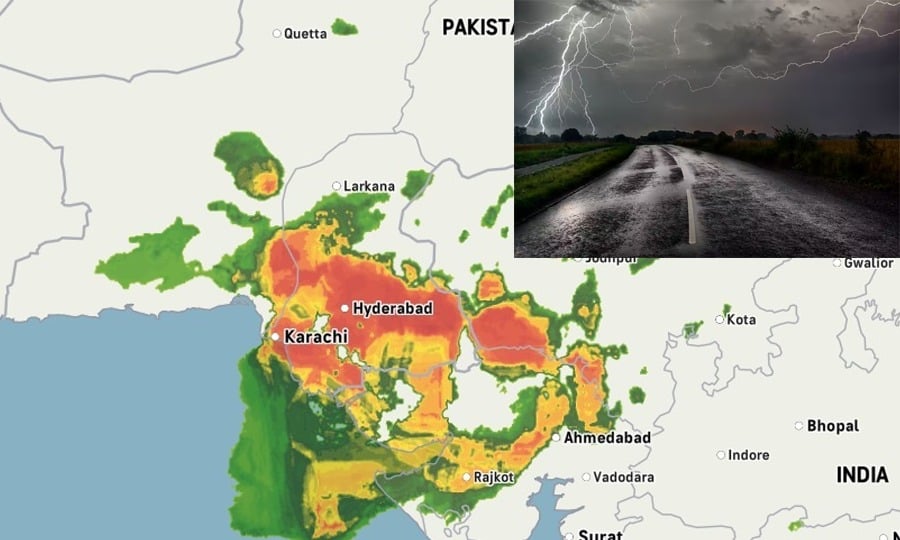 کراچی میں آج رات گرج چمک اور تیز آندھی کے ساتھ بارش کا امکان