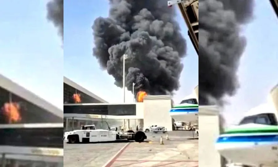 حوثیوں کا ریاض ایئرپورٹ پر میزائل حملہ؛ سعودی طیارے میں آگ لگ گئی